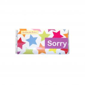 'Sorry' Belgian Milk Chocolate Bar - Stars - 75g - M12222.8